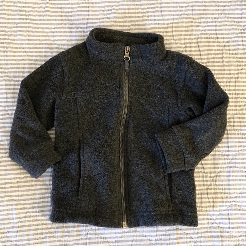 Columbia Kids Dark Gray Full-Zip Fleece Jacket